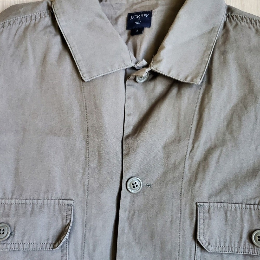 J Crew Jacket Mens Medium Green Cotton Twill Field Chore Utility